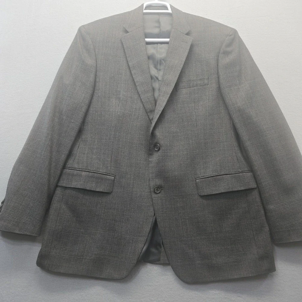 Ralph Lauren Men's Wool Glen Plaid Blazer Sport Coat Jacket Size 44L‎